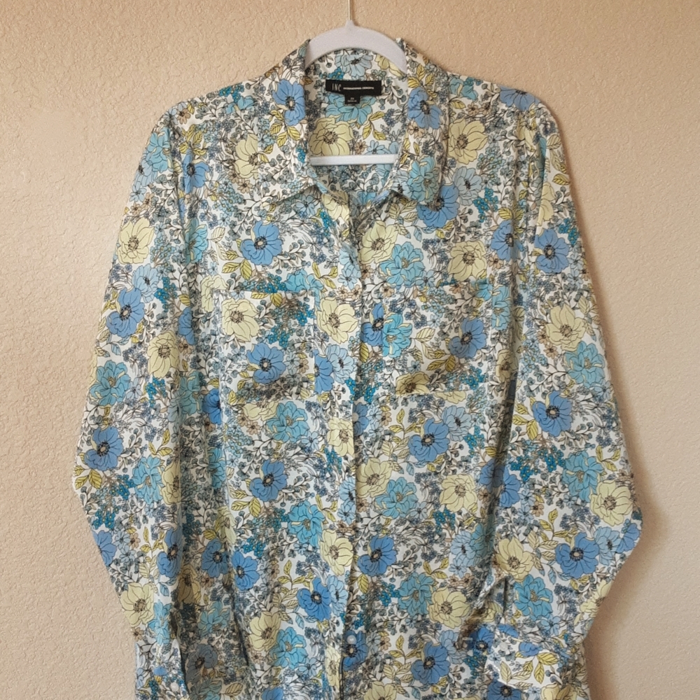 I.N.C.  Floral Blouse